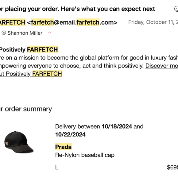 Prada nylon baseball cap main image 5
